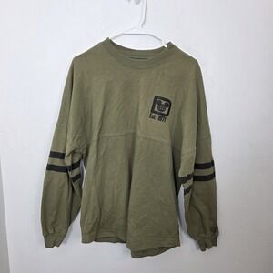 Walt Disney World Green Black‎ Mickey Mouse Long Sleeve Spirit Jersey Size Small